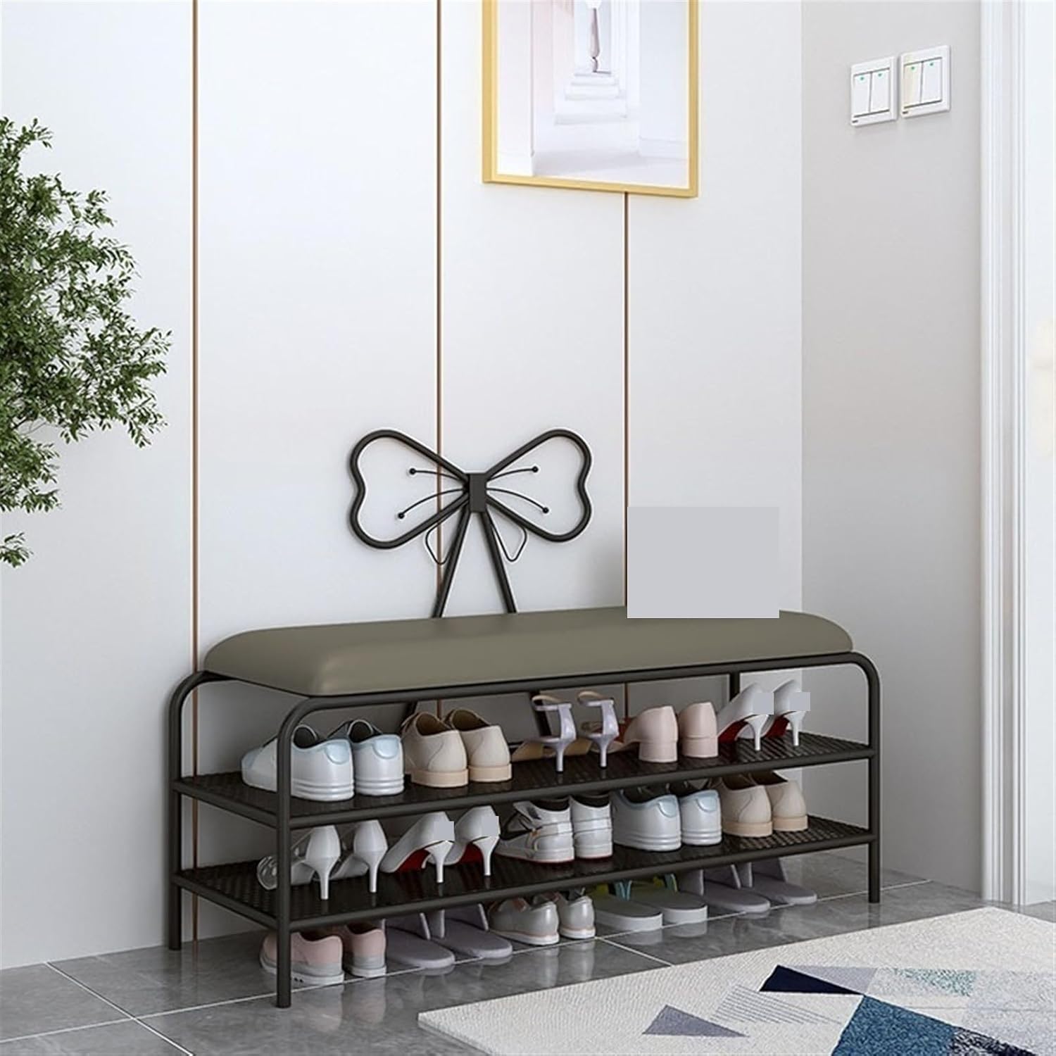 スチールラック メッシュデザイン 2段 シューズラック エキスパンド